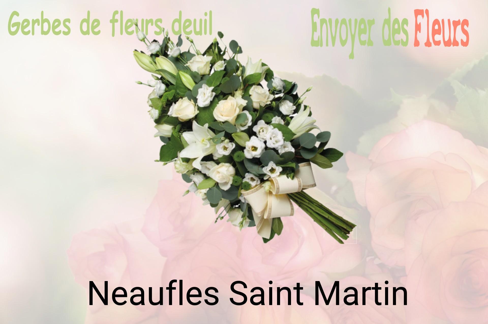 Gerbe de fleurs de deuil livrée à Neaufles-Saint-Martin